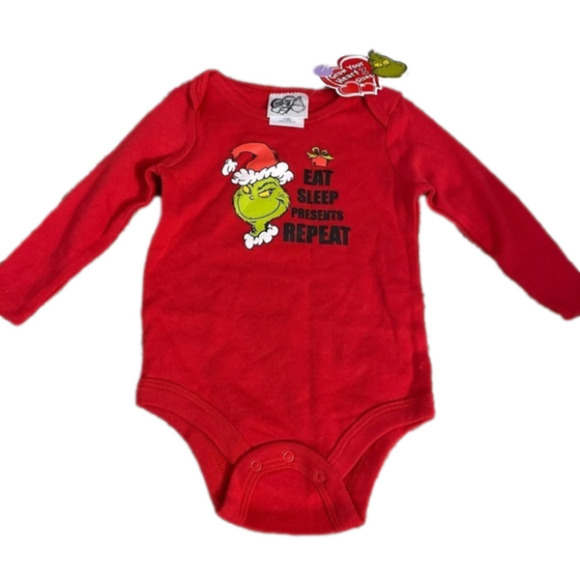 Dr. Seuss  Grinch Onesie (6-12 months) Unisex (Brand New) - Picture 1 of 5